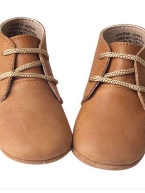 Classic Tan Leather Moccasins for Toddlers